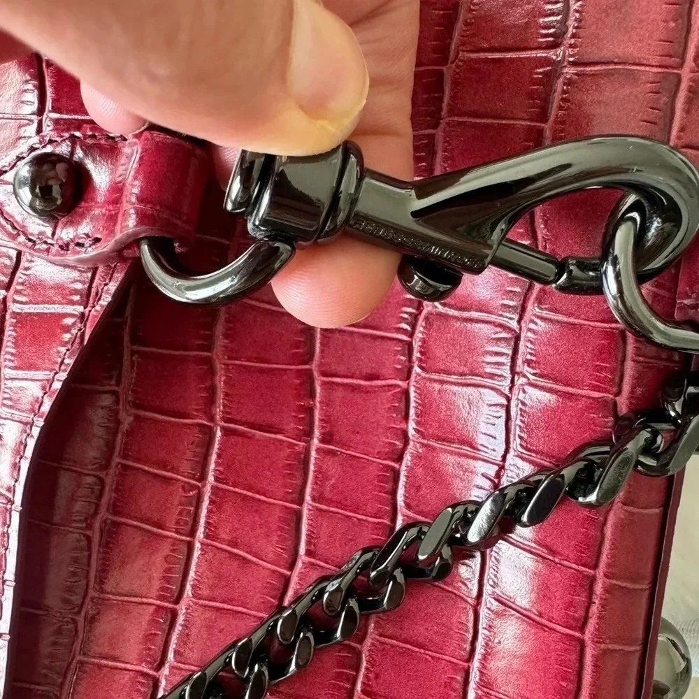 Rebecca Minkoff Mini MAC Crossbody Cardinal cranberry red